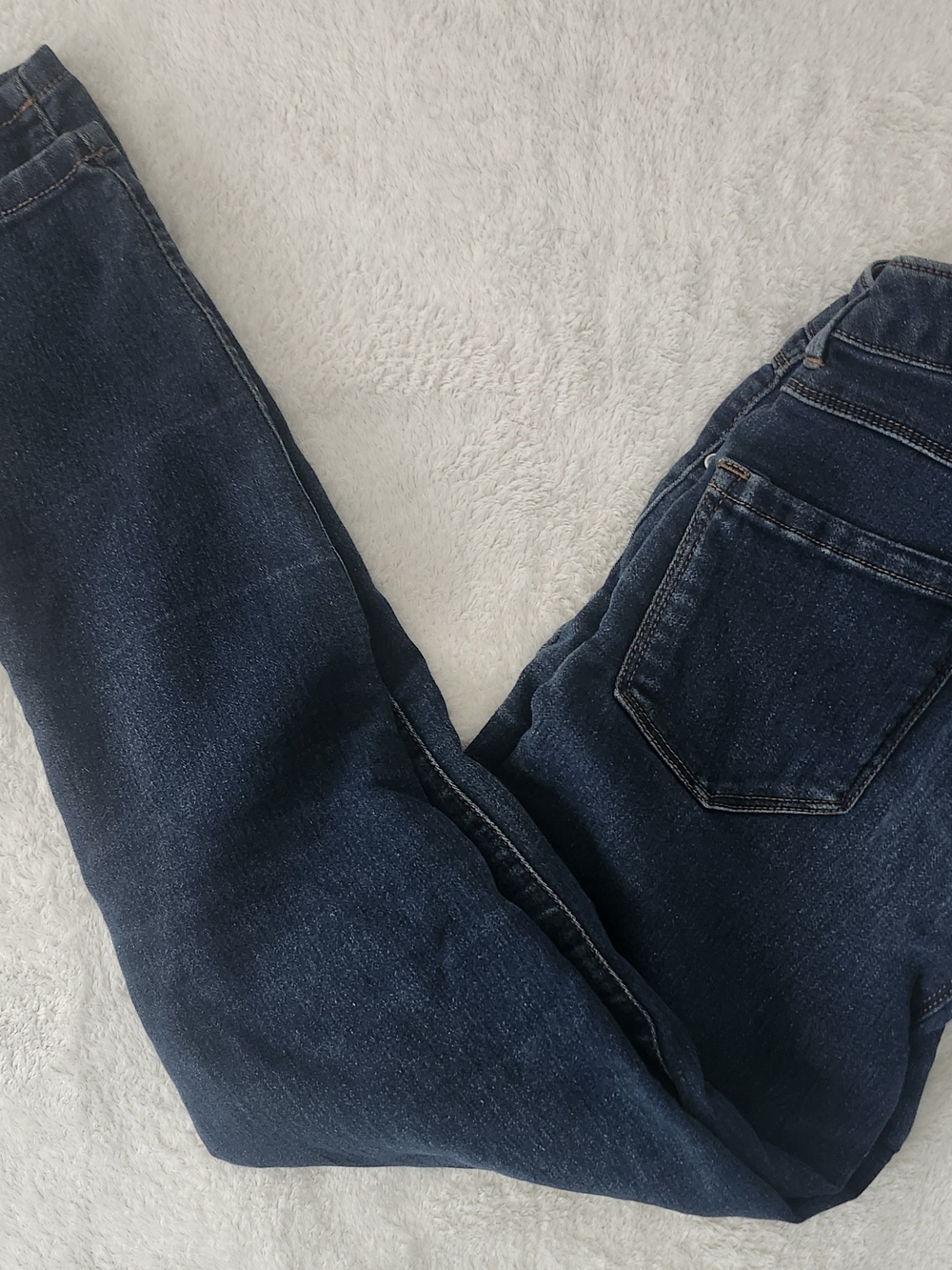 d. jeans Dark Indigo Denim with Contrast Stitching